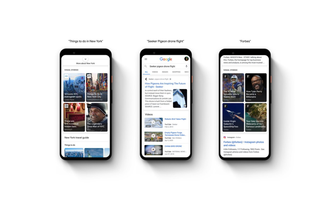 Les Web Stories débarquent sur Discover