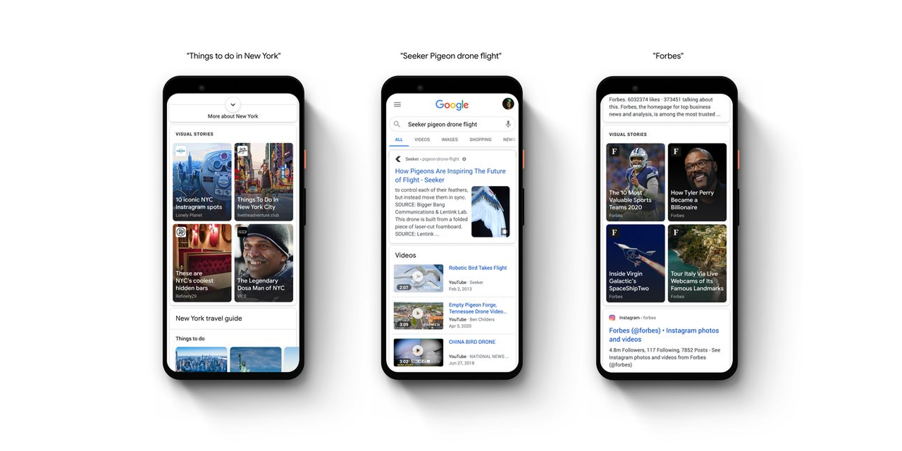 Les Web Stories débarquent sur Discover