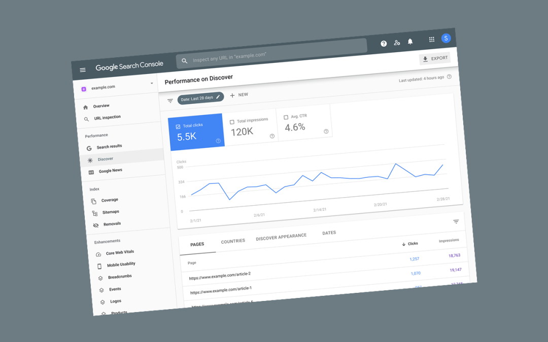 Search Console : le rapport sur Discover désormais mis à jour avec les données issues de Chrome