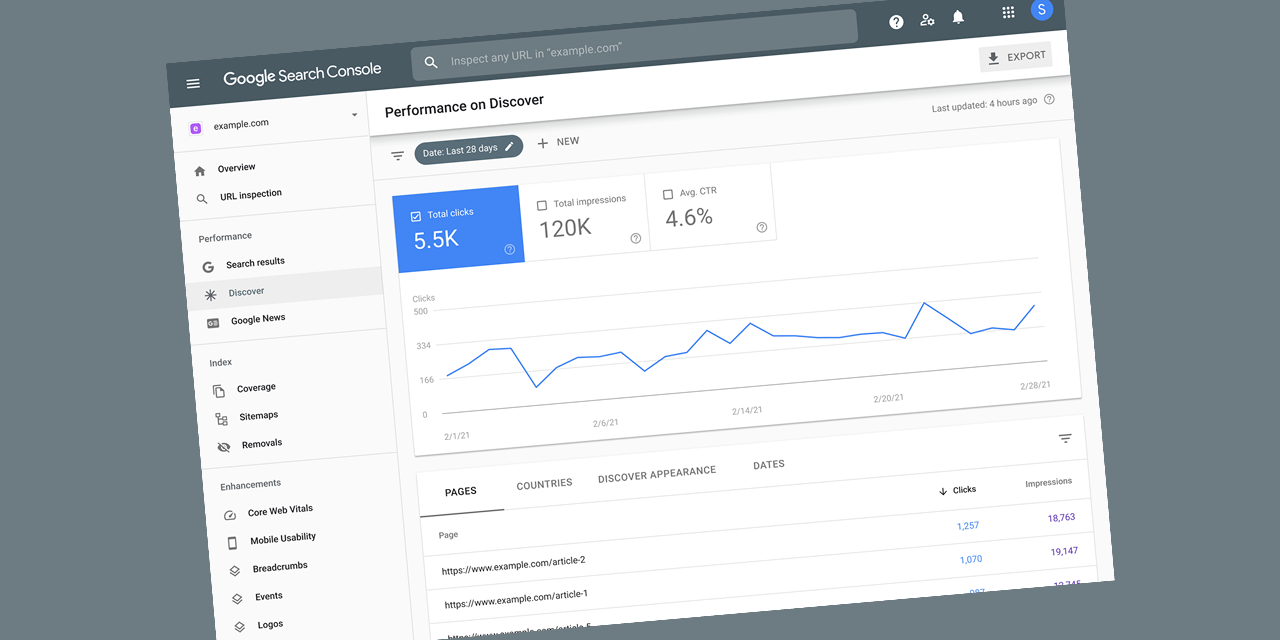 Search Console : le rapport sur Discover désormais mis à jour avec les données issues de Chrome