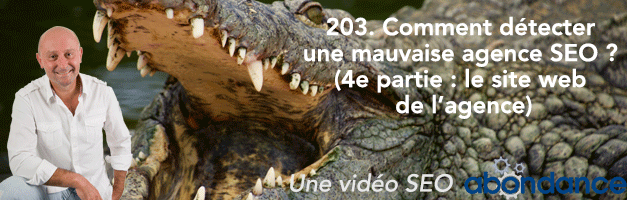 Comment détecter une mauvaise agence SEO (4e partie : le site web de l’agence) ? –  Vidéo SEO Abondance N°203