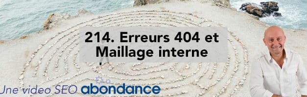 Erreurs 404 et Maillage Interne –  Vidéo SEO Abondance N°214