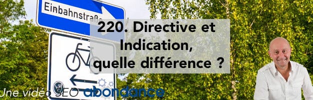 Directive et Indication, quelle différence ?  Vidéo SEO Abondance N°220