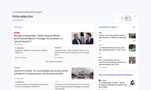 Google News inaugure un nouveau look
