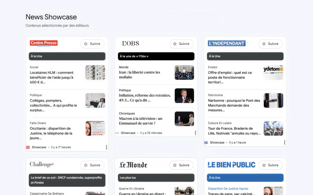 Google News Showcase arrive en France