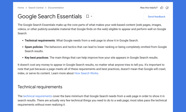 Google refond ses recommandations (guidelines) SEO à l’attention des webmasters