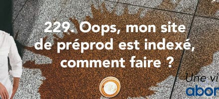 Oops, mon site de préprod est indexé, comment faire ? –  Vidéo SEO Abondance N°229