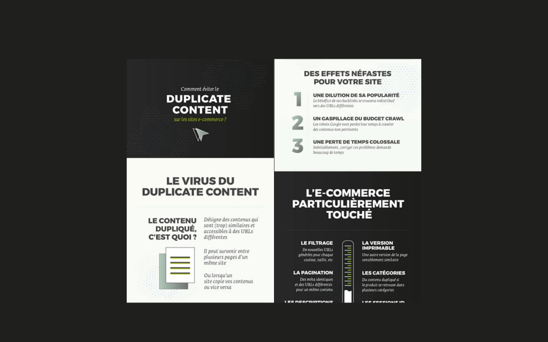 Infographie : Comment éviter le Contenu Dupliqué sur les sites e-Commerce ?