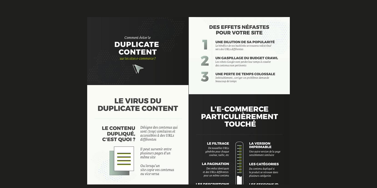 Infographie : Comment éviter le Contenu Dupliqué sur les sites e-Commerce ?