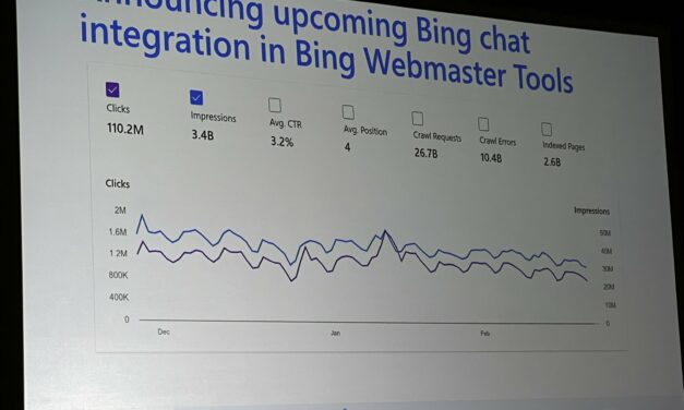 Toujours pas de données Bing Chat sur Bing Webmaster Tools