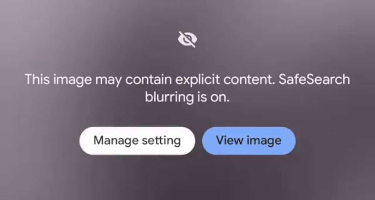 Google Images floute le contenu explicite au lieu de le supprimer