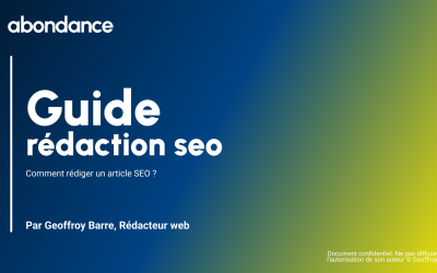 Rédaction SEO : Comment rédiger un article SEO ?