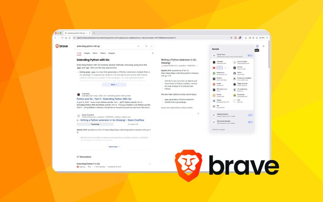 Adieu les classements imposés : personnalisez vos résultats grâce à Brave Rerank