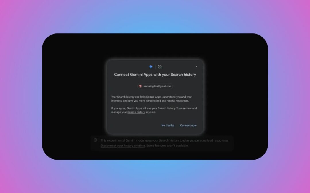 Personnalisation de Gemini : Google utilise votre historique pour affiner ses réponses