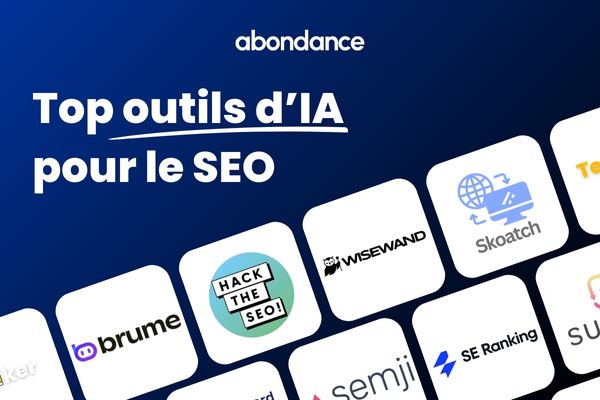 Visuel avec les meilleurs outils d'IA pour le SEO