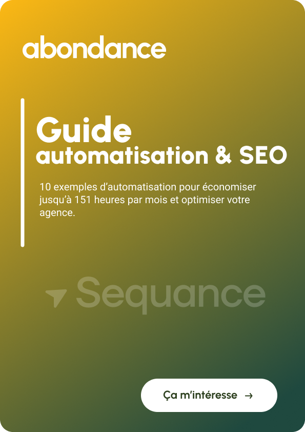 Guide automatisation et SEO par Sequance