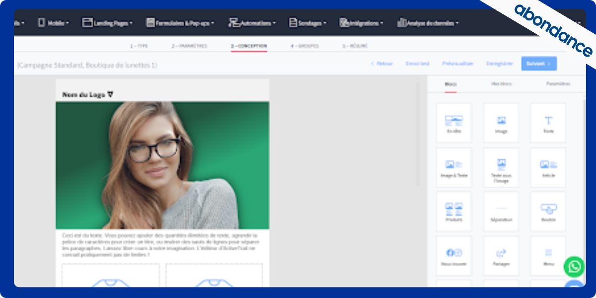 Fonctionnalité logiciel emailing d'ActiveTrail