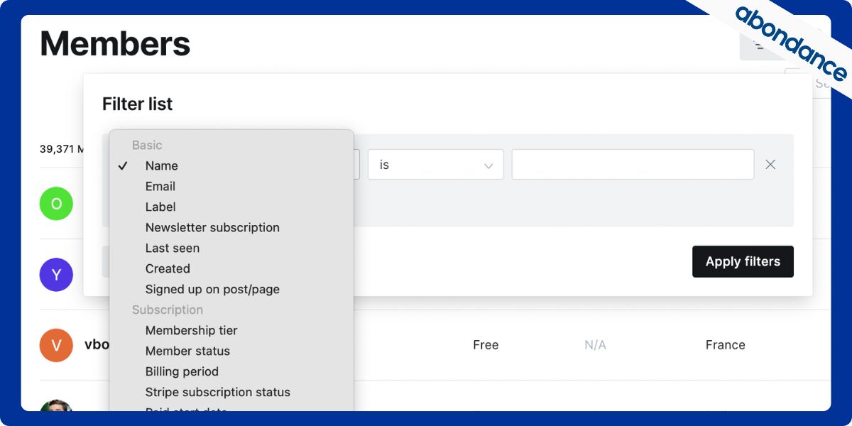 Visuel de l'envoie de newsletters de Ghost