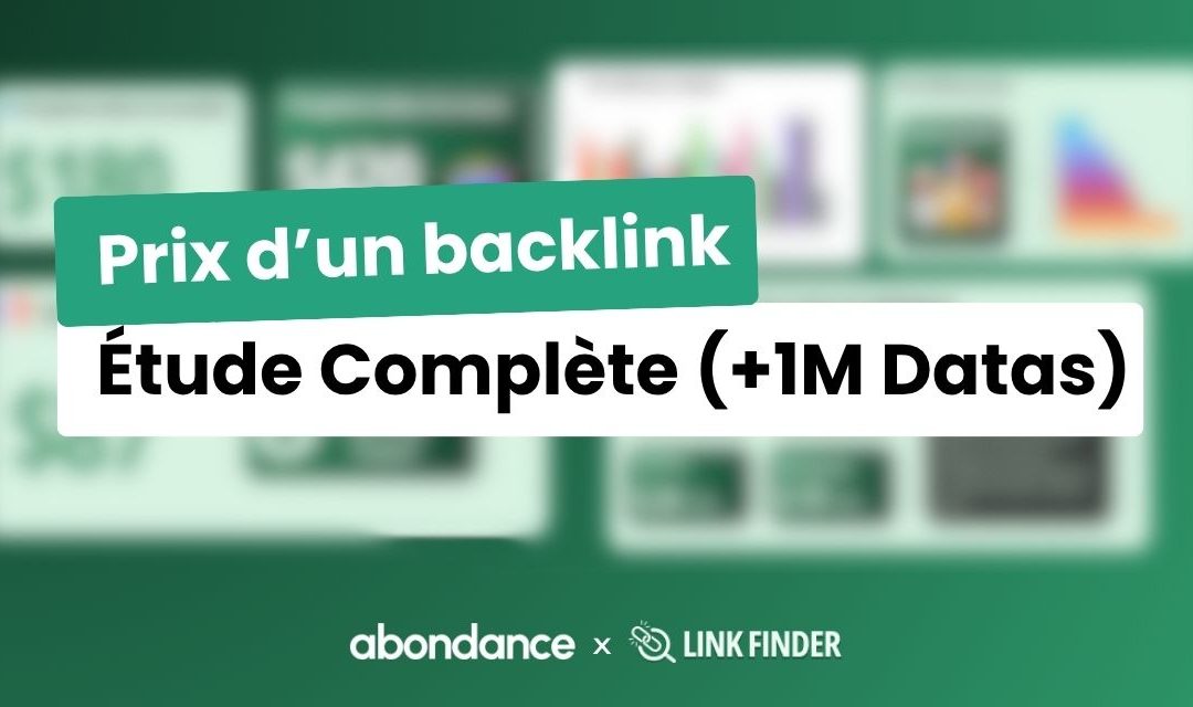Combien coûte un backlink ? [Étude complète]