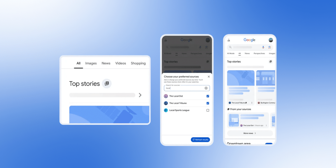 Avec “Sources préférées”, Google dévoile la liste des sites qu’il considère comme dignes de confiance.
