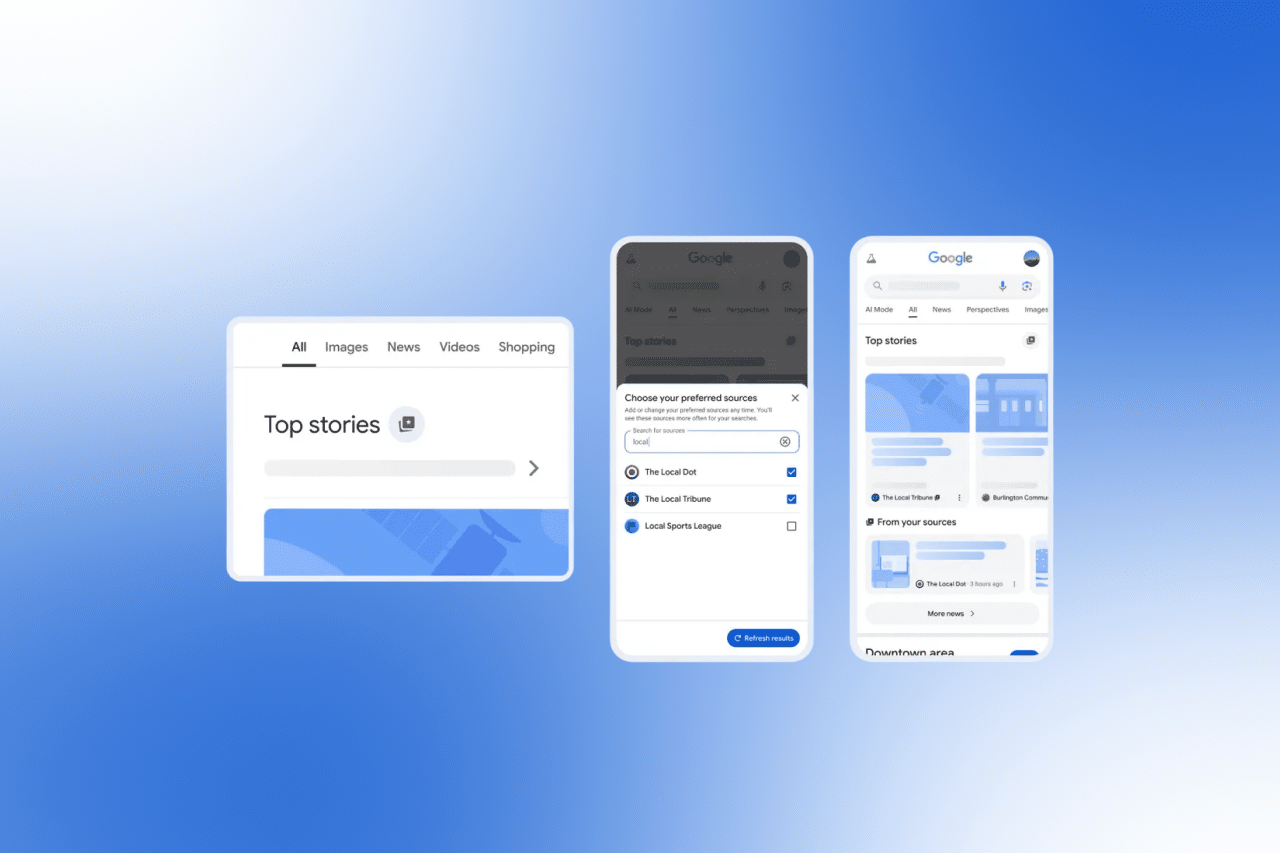 Google expands ‘Preferred Sources’ feature globally for news