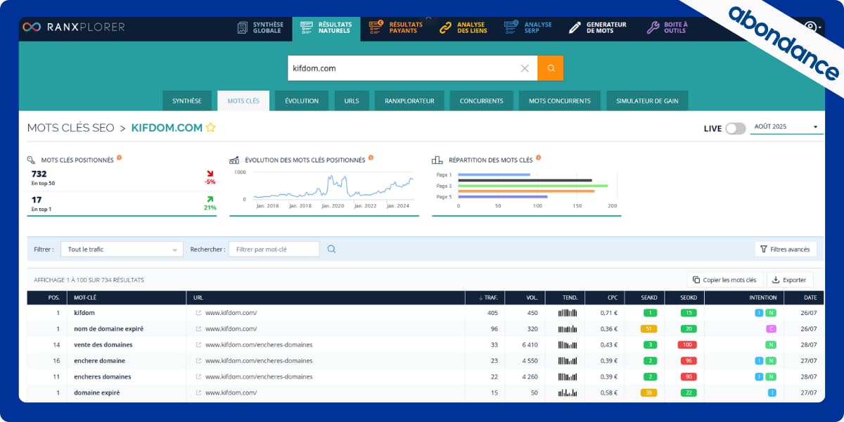 Fonctionnalité audit SEO Ranxplorer Fonctionnalité audit SEO Ranxplorer