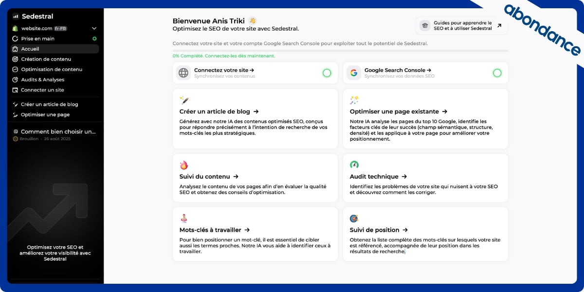 Avis Sedestral : Outil SEO français
