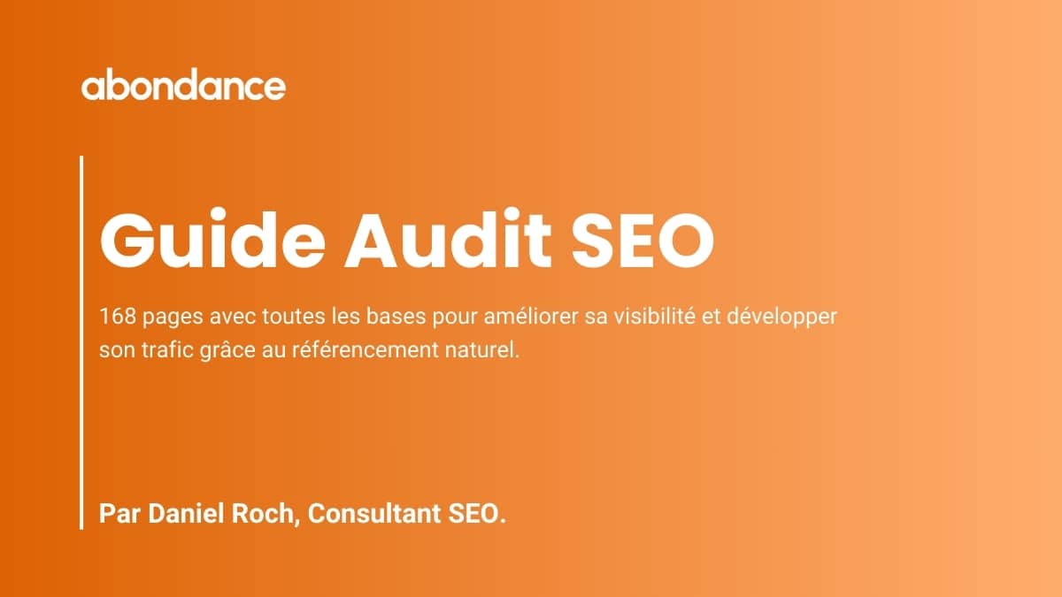 Ebook Audit SEO - Daniel Roch x Abondance Ebook Audit SEO - Daniel Roch x Abondance