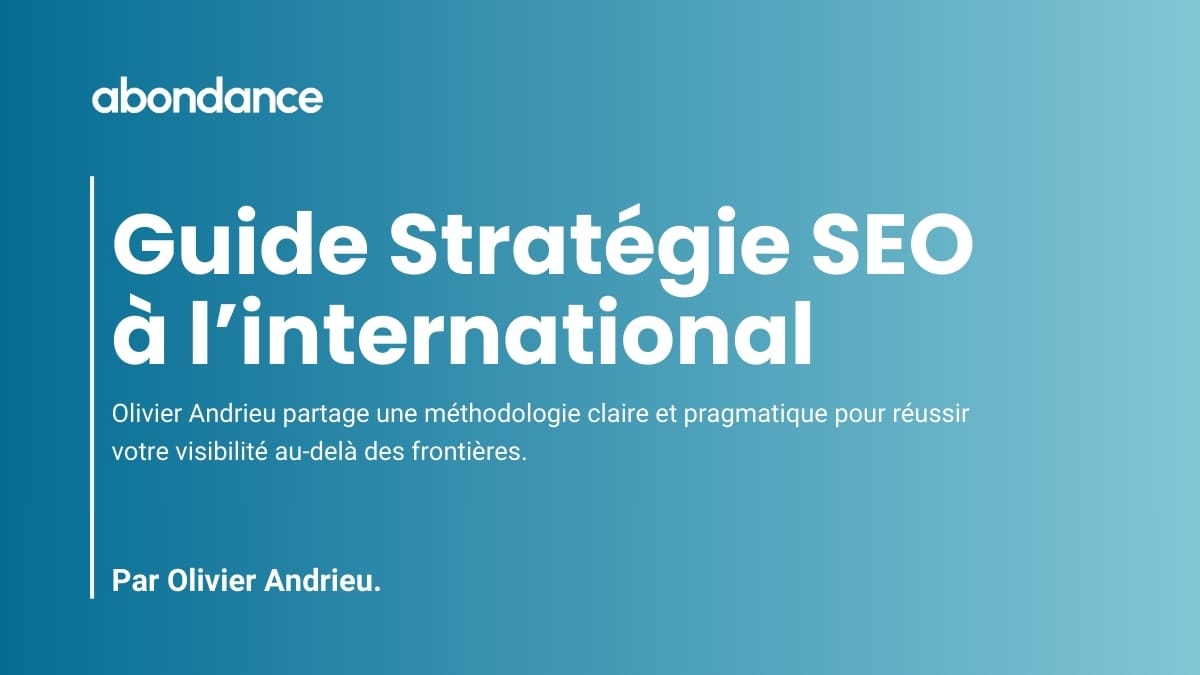 Ebook Stratégie SEO International - Olivier Andrieu Ebook Stratégie SEO International - Olivier Andrieu