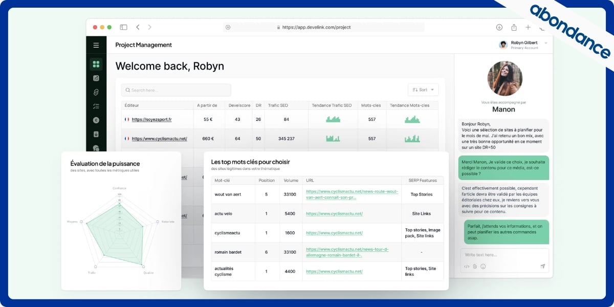 Develink : Le Tinder du Netlinking Develink : Le Tinder du Netlinking
