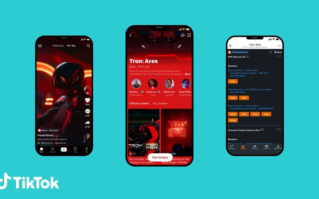 TikTok et Fandango : acheter ses billets de cinéma est aussi simple que partager une vidéo