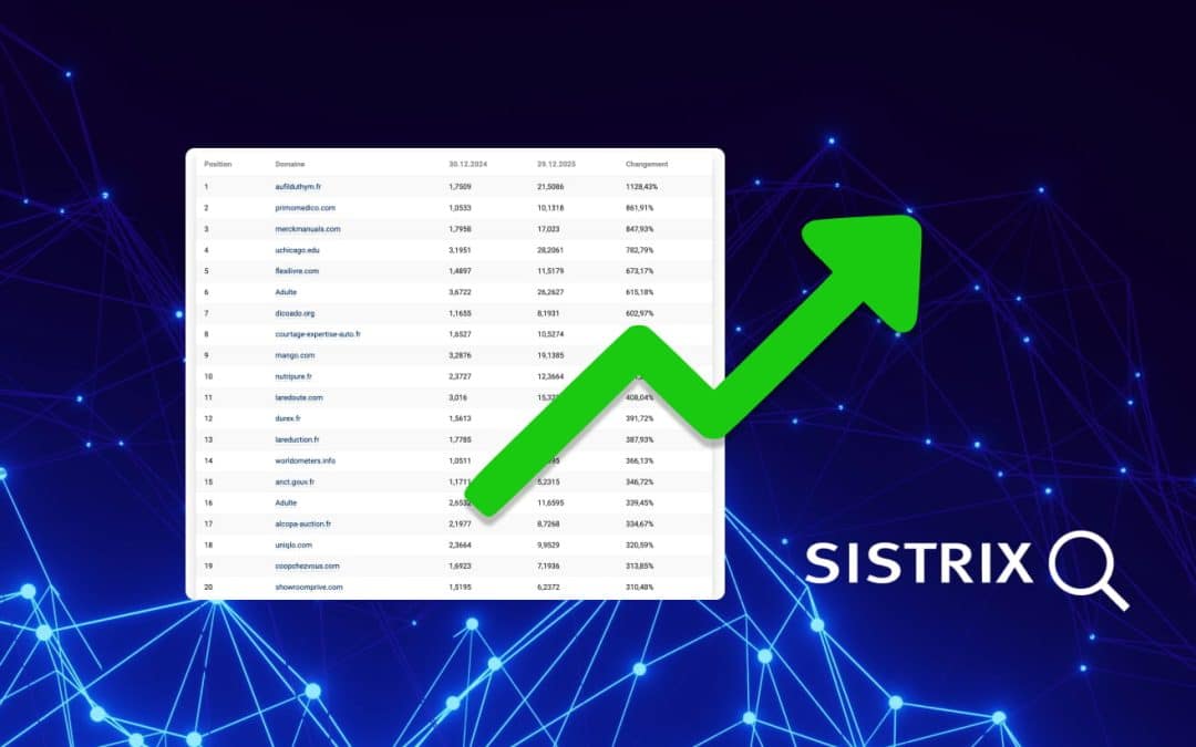 SEO 2025 : les sites qui ont explosé sur Google (étude SISTRIX)