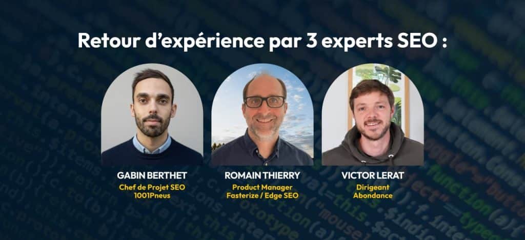Panel du Webinar Edge SEO : Avril 2026