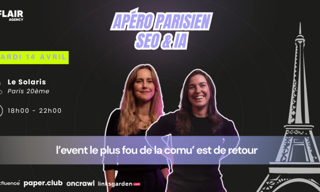 L&rsquo;Apéro Parisien SEO & IA est de retour le 14 avril 2026 !