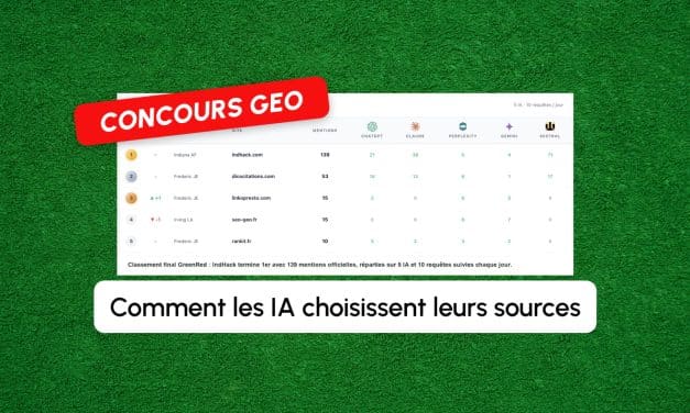 Comment les IA choisissent leurs sources : retour sur le concours GEO GreenRed