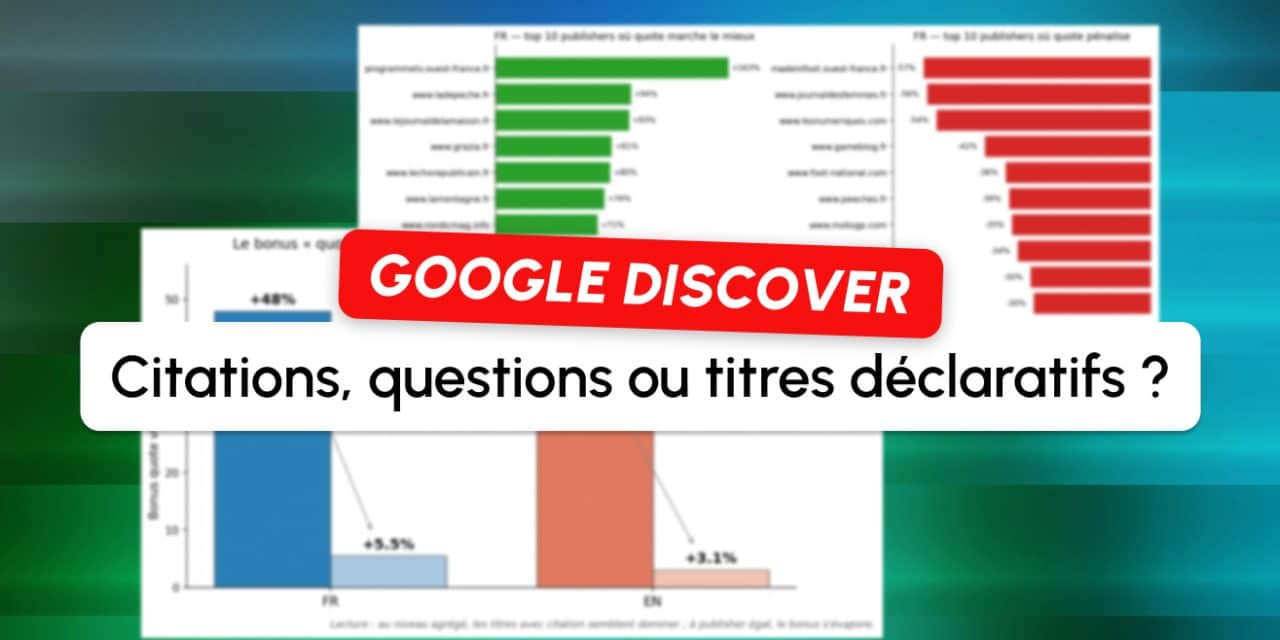 Quand la data nous ment : citations, questions ou titres déclaratifs pour Discover ?