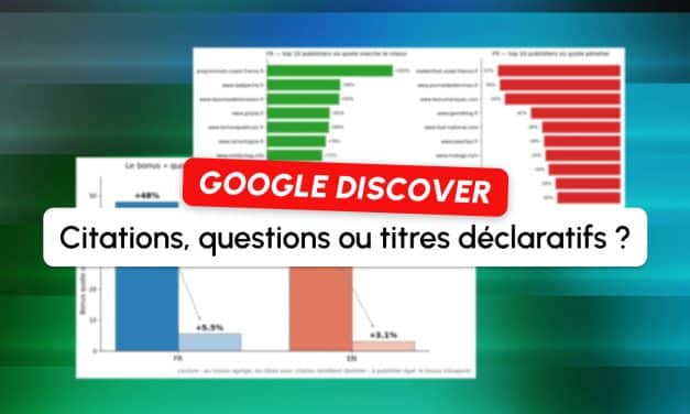 Quand la data nous ment : citations, questions ou titres déclaratifs pour Discover ?