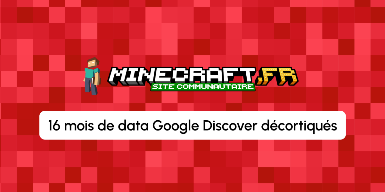 Google Discover sur Minecraft.fr : 16 mois de data décortiqués