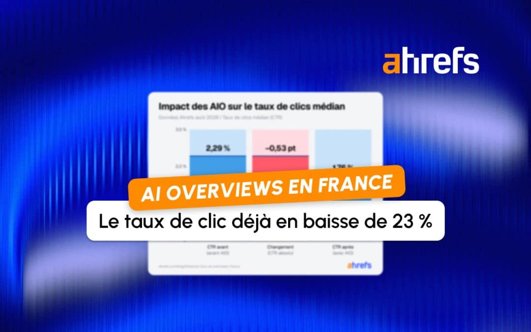 Étude Ahrefs : un mois après leur lancement en France, les AI Overviews font déjà chuter le CTR de 23 %