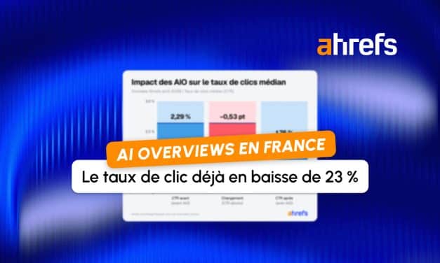Étude Ahrefs : un mois après leur lancement en France, les AI Overviews font déjà chuter le CTR de 23 %