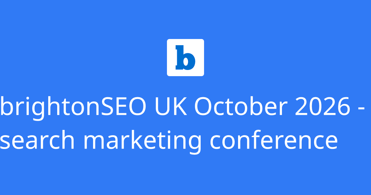 Visuel officiel de brightonSEO octobre 2026