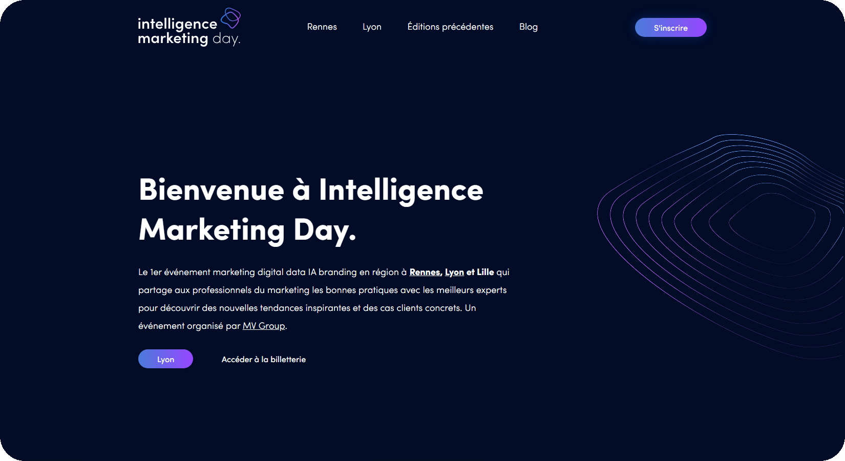 Intelligence Marketing Day Lyon 2026 : page d'accueil du site officiel