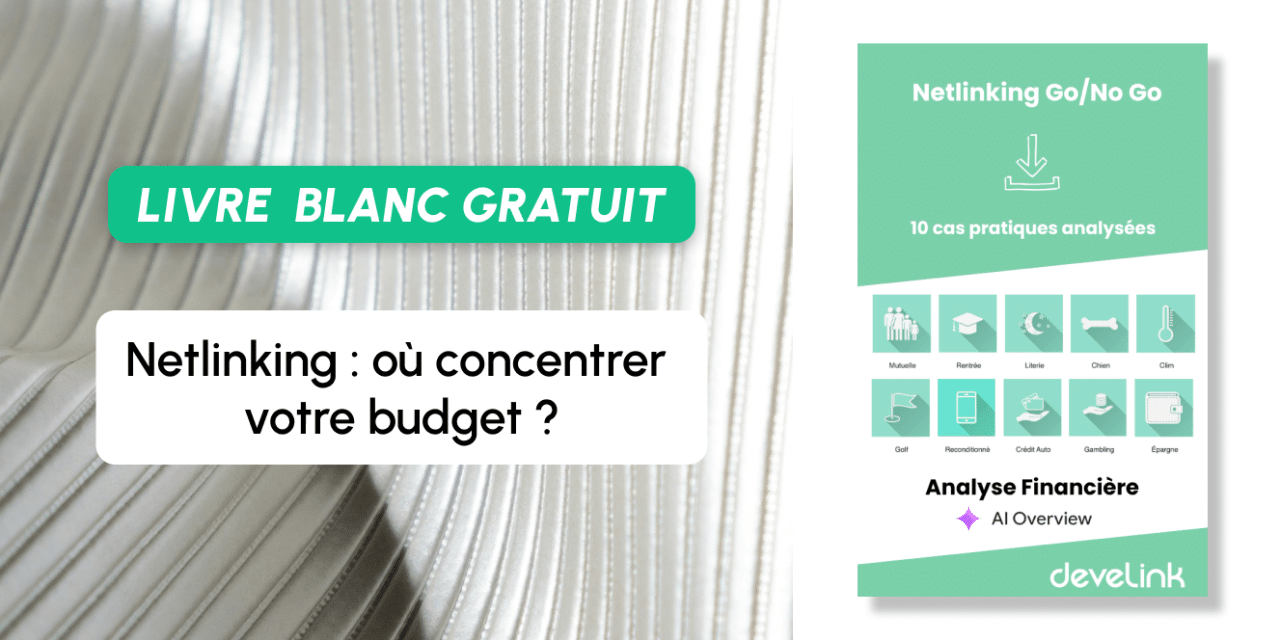 Netlinking : où concentrer votre budget face à vos concurrents ? Le livre blanc pour vous décider !
