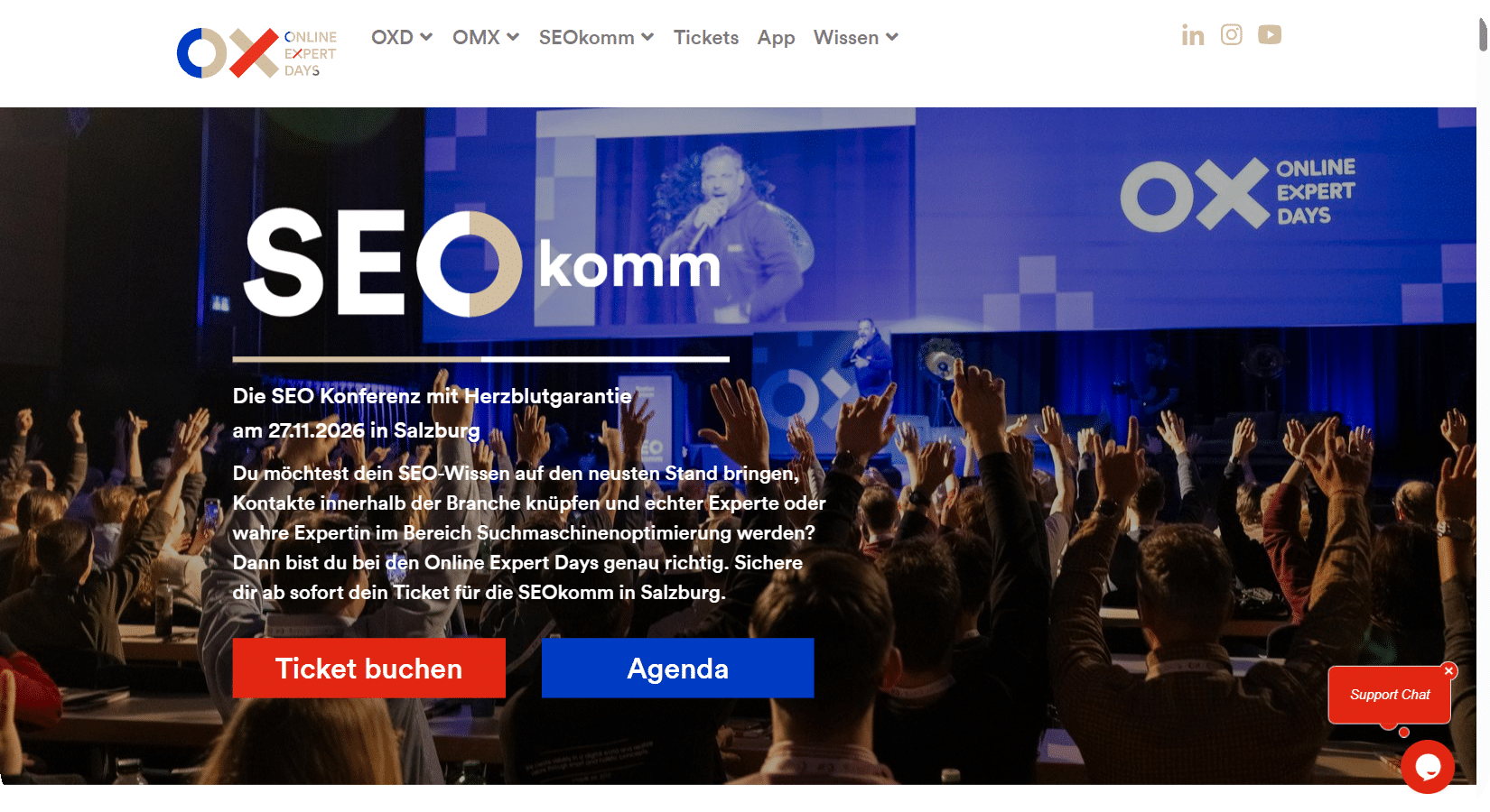 SEOkomm 2026 : page d'accueil du site officiel