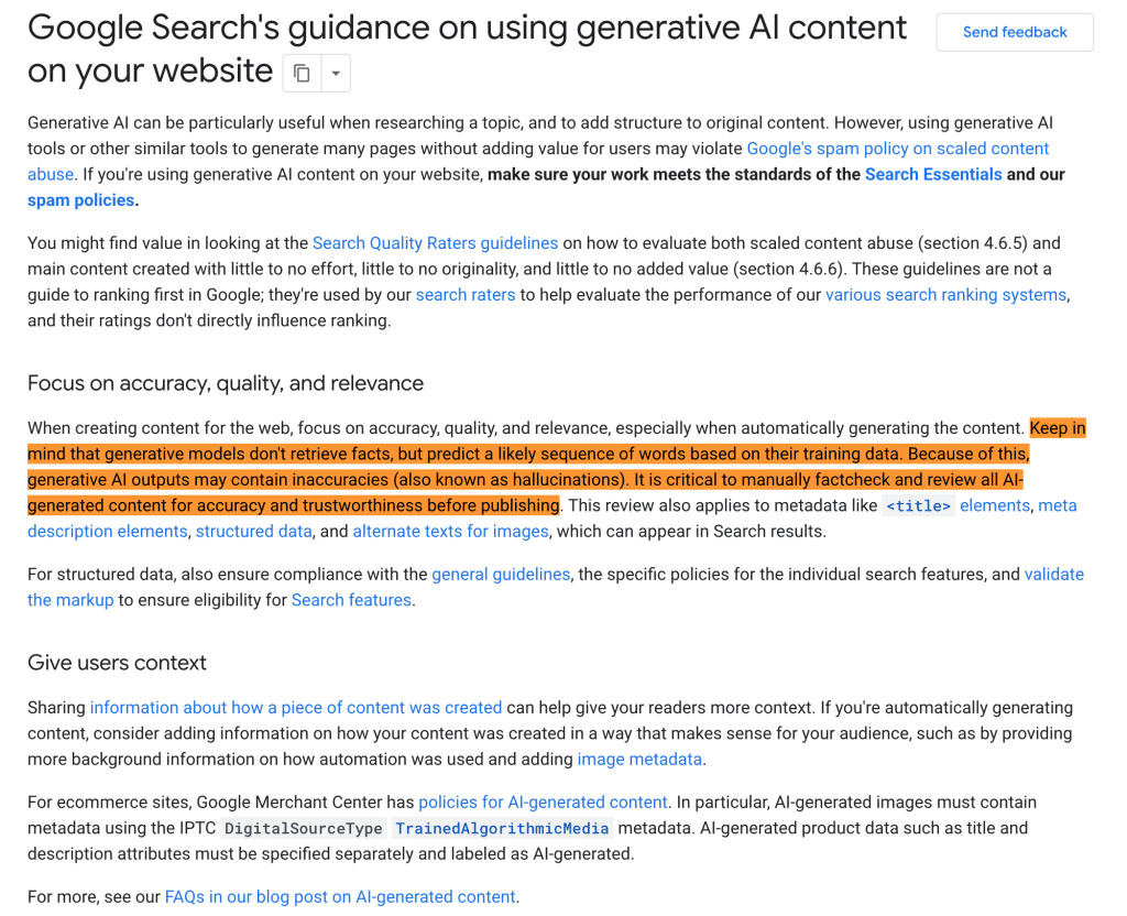 Contenus IA : Google juge désormais « critique » la relecture humaine avant toute publication