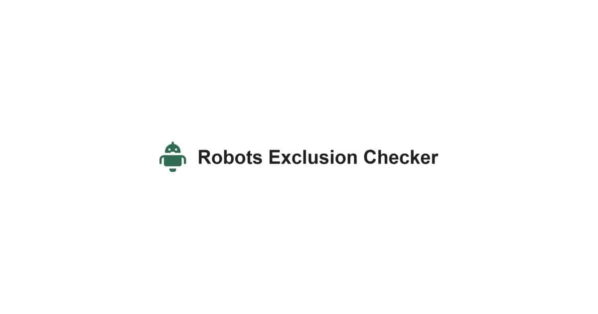 Logo de Robots Exclusion Checker